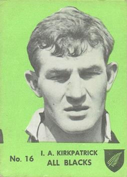 1968 Playtime Rugby Gum Famous Rugby Players - Green #16 Ian Kirkpatrick Front